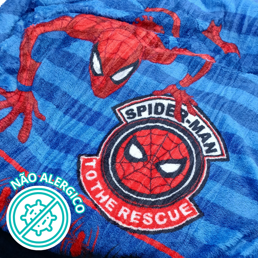 Manta Infantil E Juvenil Homem Aranha Solteiro Anti Alérgico