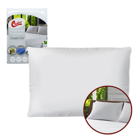 Capa Protetor Travesseiro Impermeável Malha Gel 50x70cm