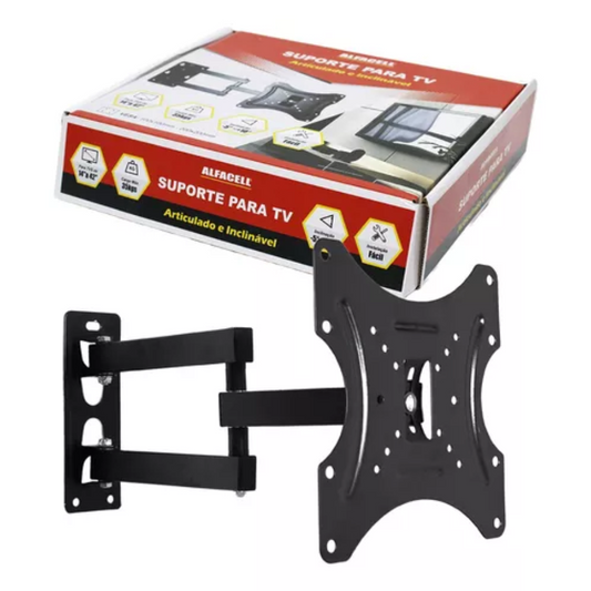 Suporte De Tv Led Lcd Smart Articulado 14 A 55 Polegadas Preto
