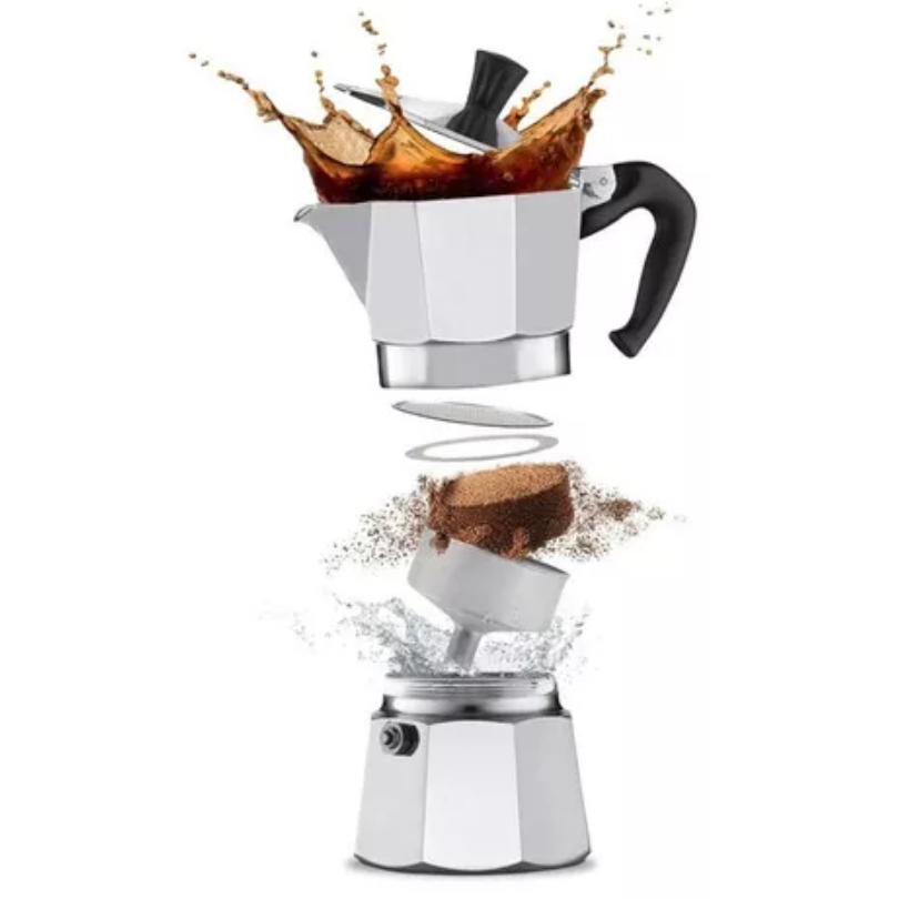 Cafeteira Italiana Aluminio De 6 Xicaras de Café Expresso 300ml