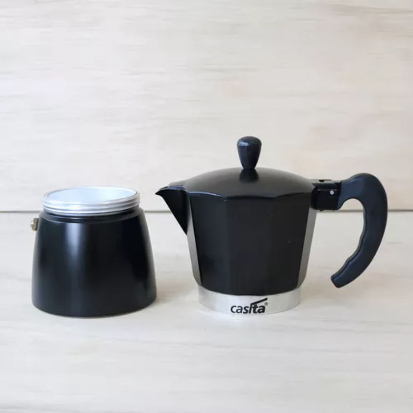 Cafeteira Italiana Alumínio Preto 9 Xicaras de Expresso 300ml