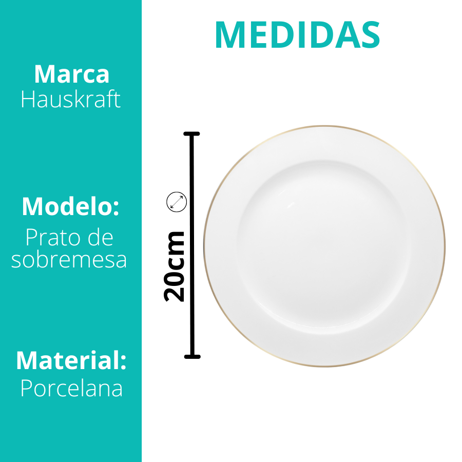 Prato Sobremesa Roya BRBD 20cm - PCLN206