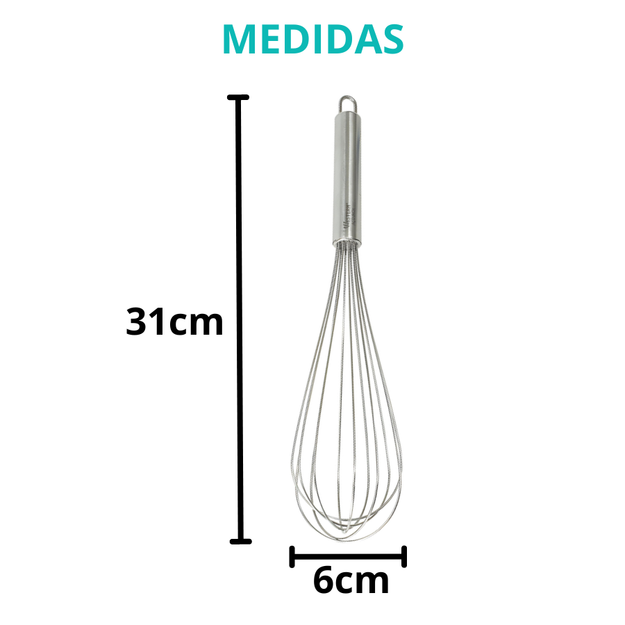 Batedor Clara De Ovo Fue Foet Para Bolo Massa 31cm Inox