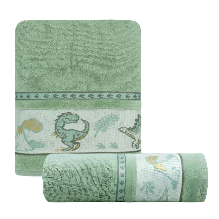 Toalha Banho 68cm x 1,10m Kids Dinossauro Verde - 28202 - 750200060.949.00001 - Appel