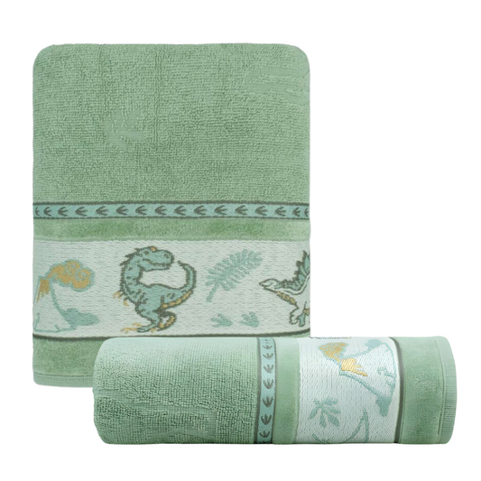 Toalha Banho 68cm x 1,10m Kids Dinossauro Verde - 28202 - 750200060.949.00001 - Appel