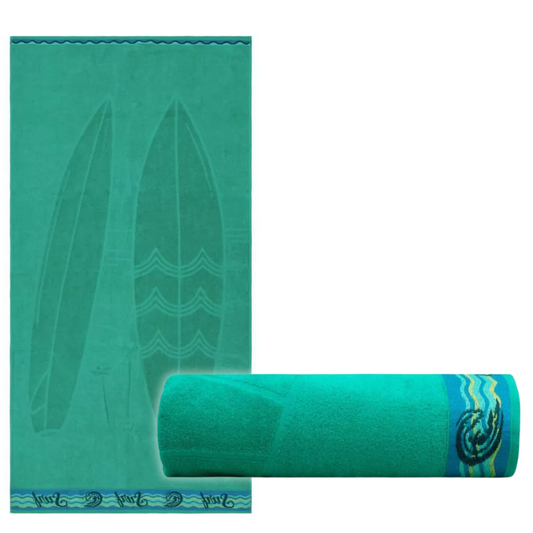Toalha Beach 78cm x 1,50m Surf Verde - 23373 - 750200063.949.00001 - Appel