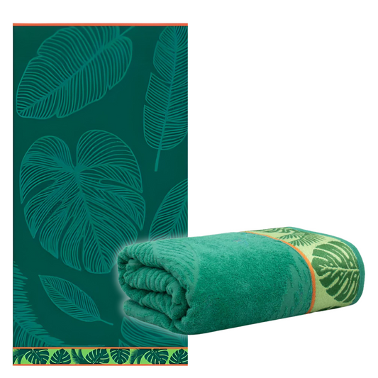 Toalha Beach 78cm x 1,50m Folhas Verde - 750200104.949.00001 - Appel