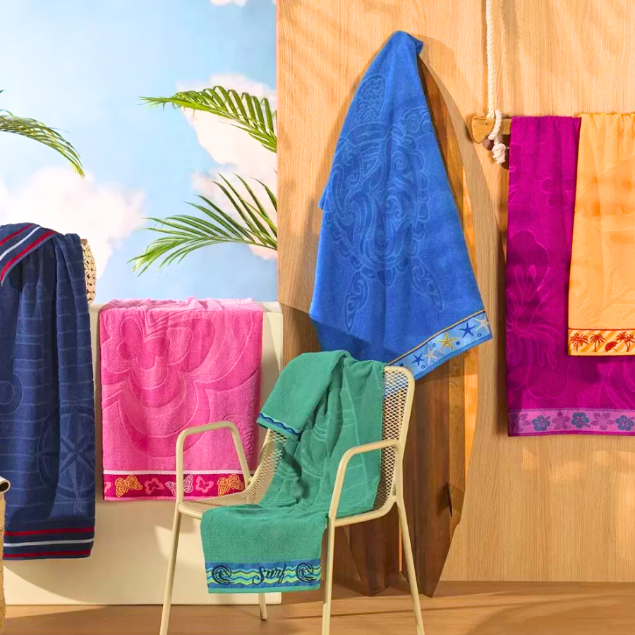 Toalha Beach 78cm x 1,50m Folhas Verde - 750200104.949.00001 - Appel