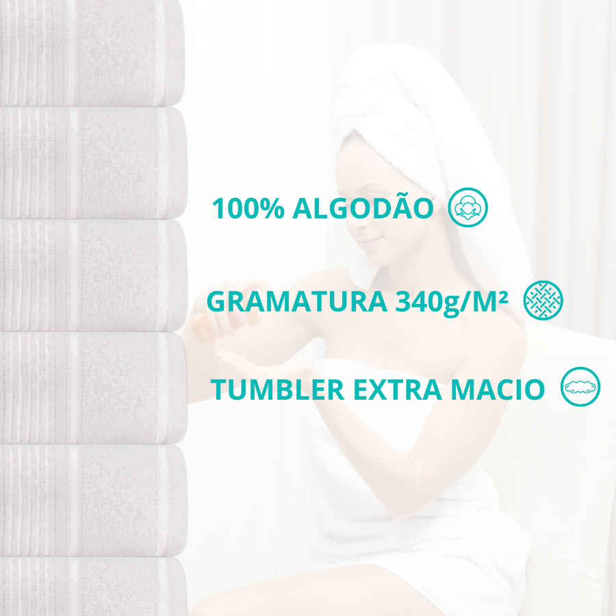Toalha Banho 68cm x 1,30m Monarca Branco - 34900 - 750300003.949.00002 - Appel