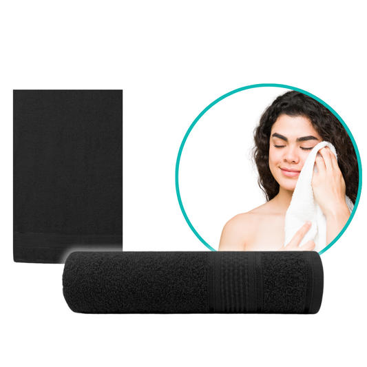Toalha Rosto 45cm x 68cm Monarca Preto - 34901 - 750300004.949.00006 - Appel