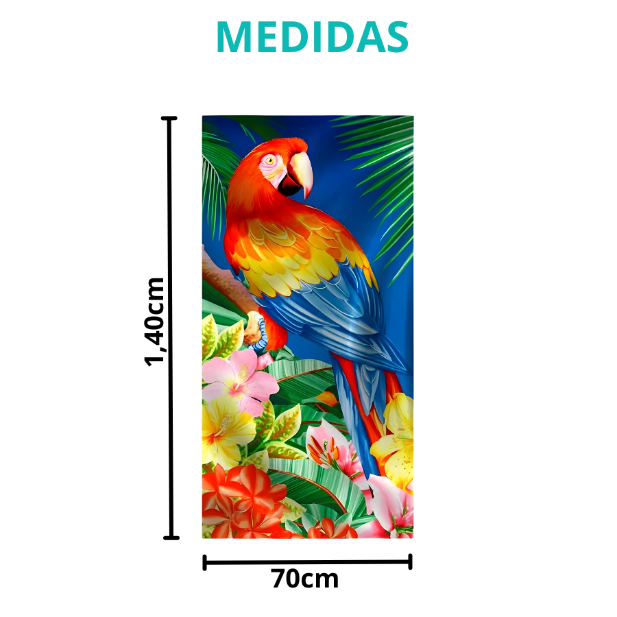 Toalha 70cm x 1,40m Veraneio Araras - 23380 - 850400047.949.00010 - Appel