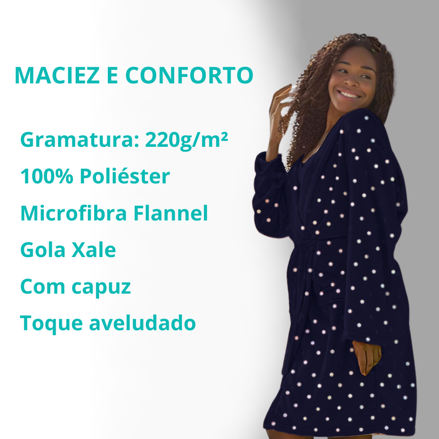 Roupao Charme Tam G Poa Marinho - 850400093.021.00002 - Appel