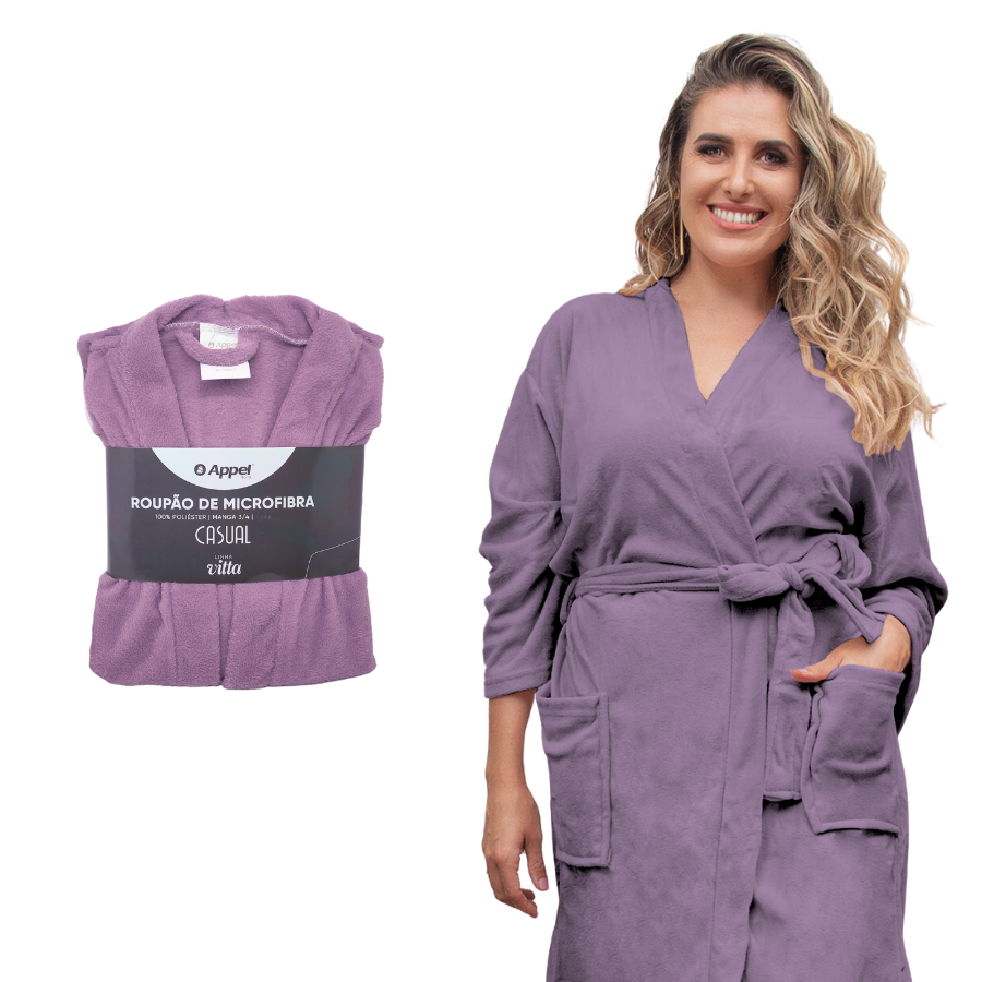 Roupao Casual Tam M Lilás - 850400201.019.00001 - Appel
