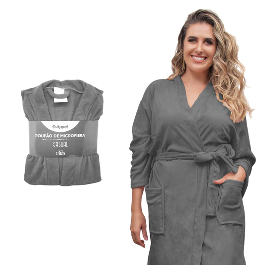 Roupao Casual Tam M Cinza - 850400201.019.00001 - Appel
