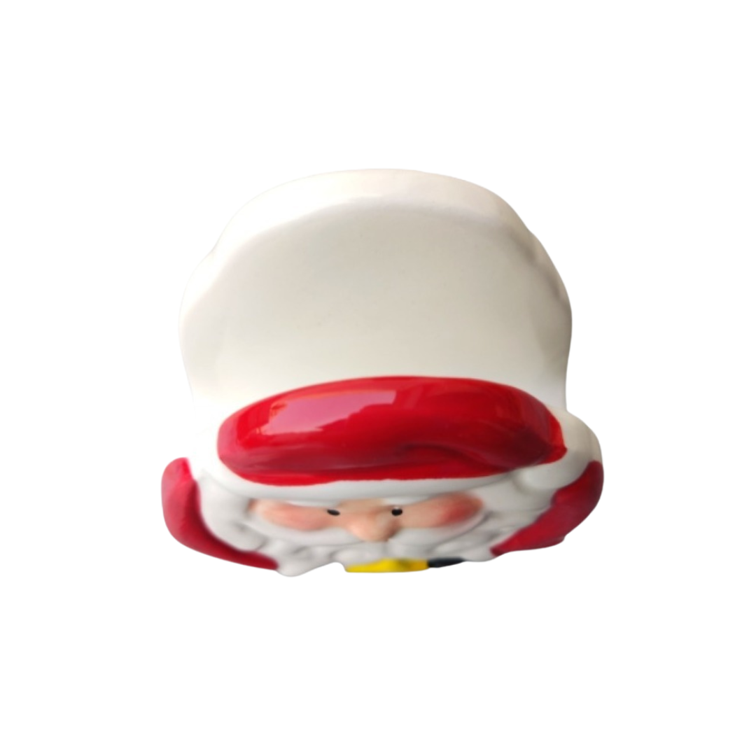 Porta Guardanapo Papai Noel Para Decoração De Mesa De Natal