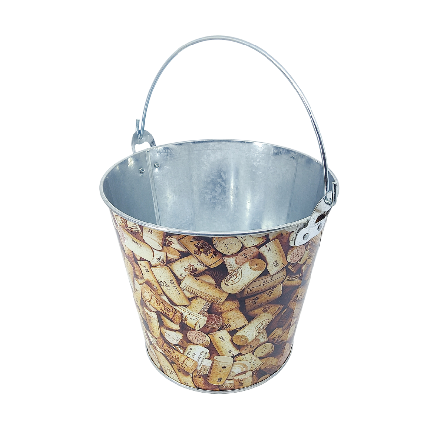 Balde Baldinho De Gelo Aço Inox Para Bebidas Cerveja Champanhe Rolha 7,6L