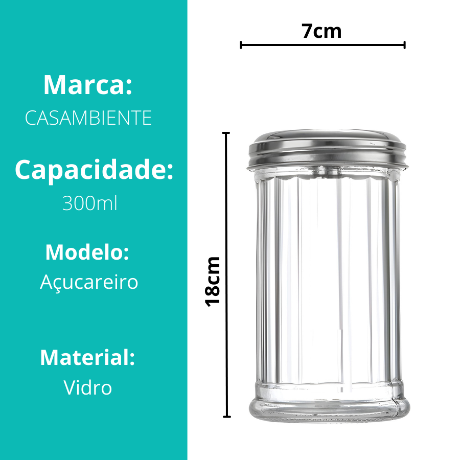 Queijeira Em Vidro 300ml - POVI218