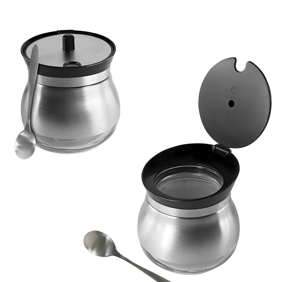 Açucareiro Em Vidro Inox 300ml - POVI219