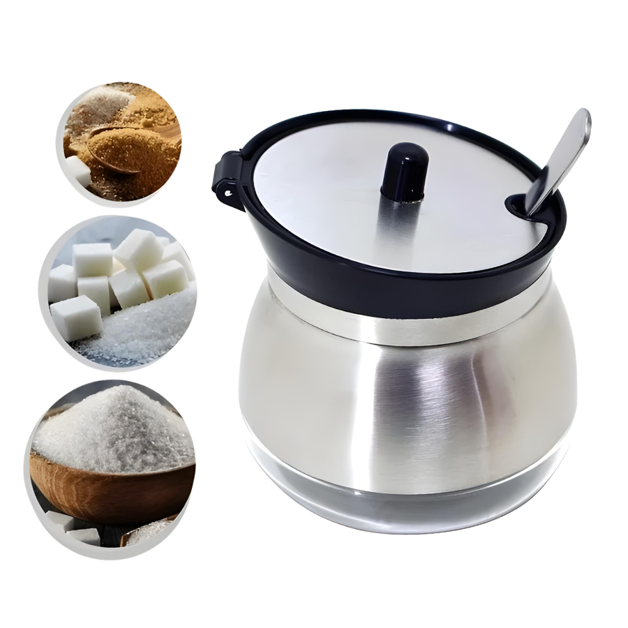 Açucareiro Em Vidro Inox 300ml - POVI219