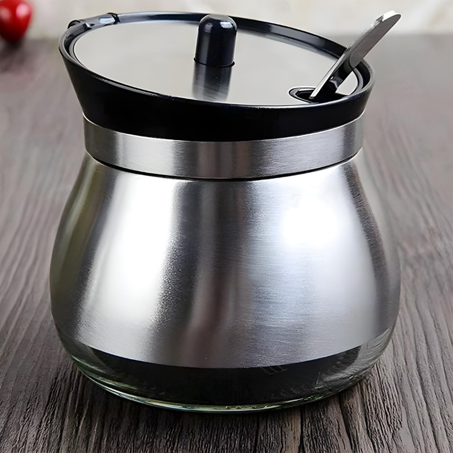 Açucareiro Em Vidro Inox 300ml - POVI219