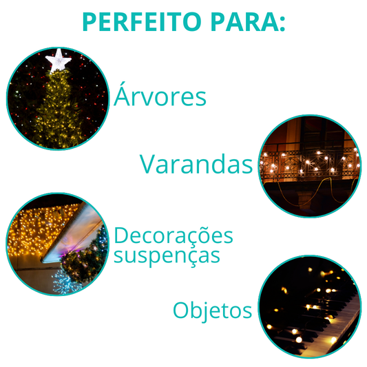 Pisca 200 Lâmpadas Led Branco 127V - NATAL198