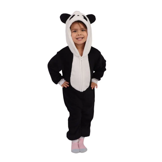 Macacão Pijama Kigurumi Inverno Panda Urso Com Capuz 4 Anos