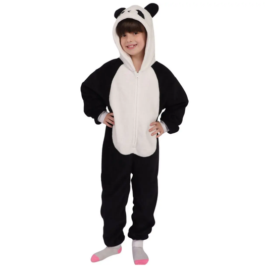Macacão Pijama Kigurumi Inverno Panda Urso Com Capuz 10 Anos