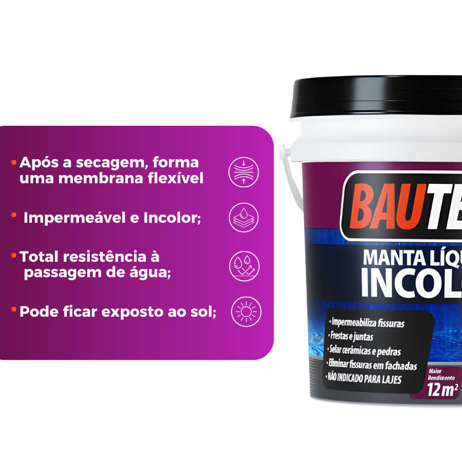 Bautech Manta Líquida Incolor 8Kg - 22961