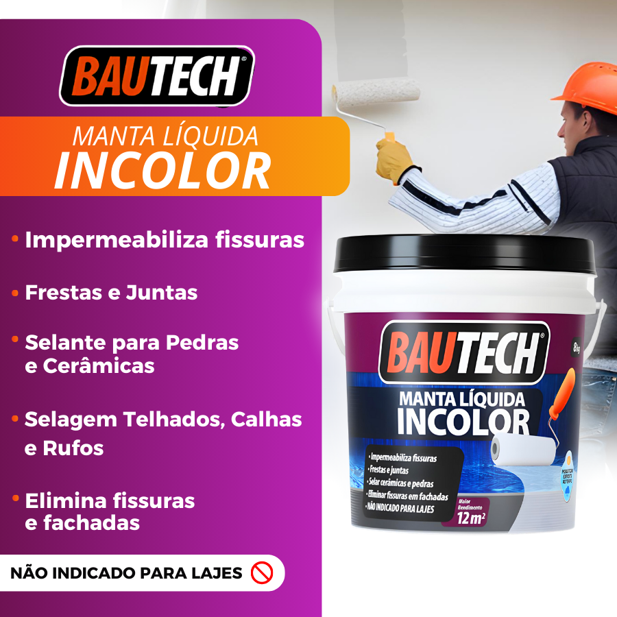 Bautech Manta Líquida Incolor 8Kg - 22961