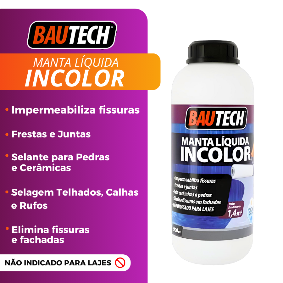 Bautech Manta Líquida Incolor 900ml - 23122