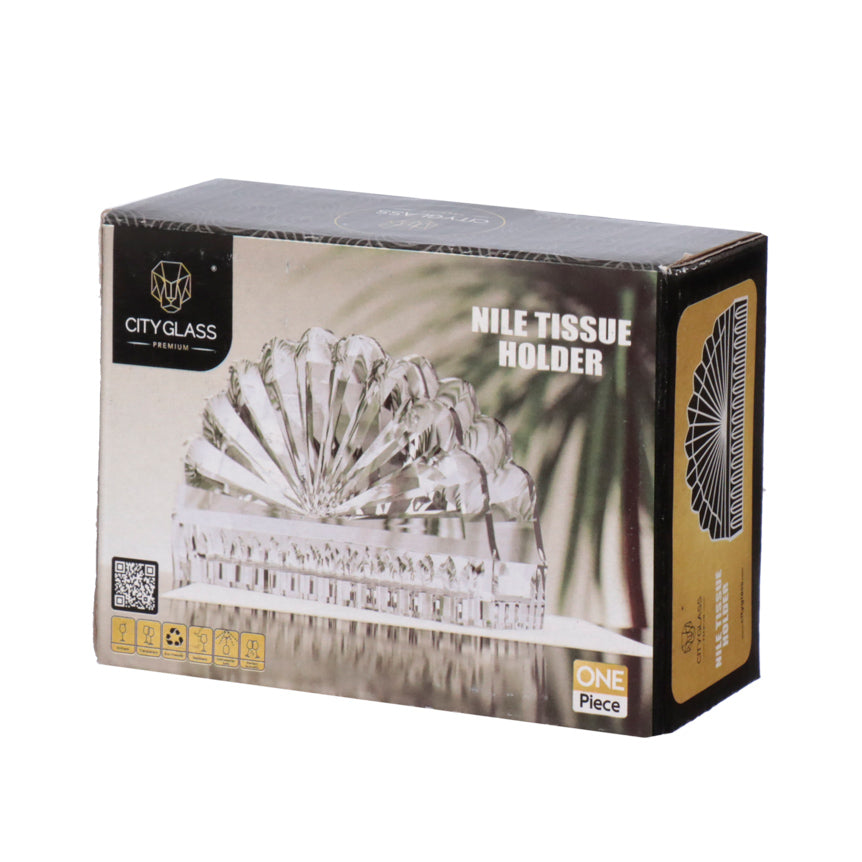 Porta Guardanapo De Vidro Cristal Transparente Cozinha Luxo