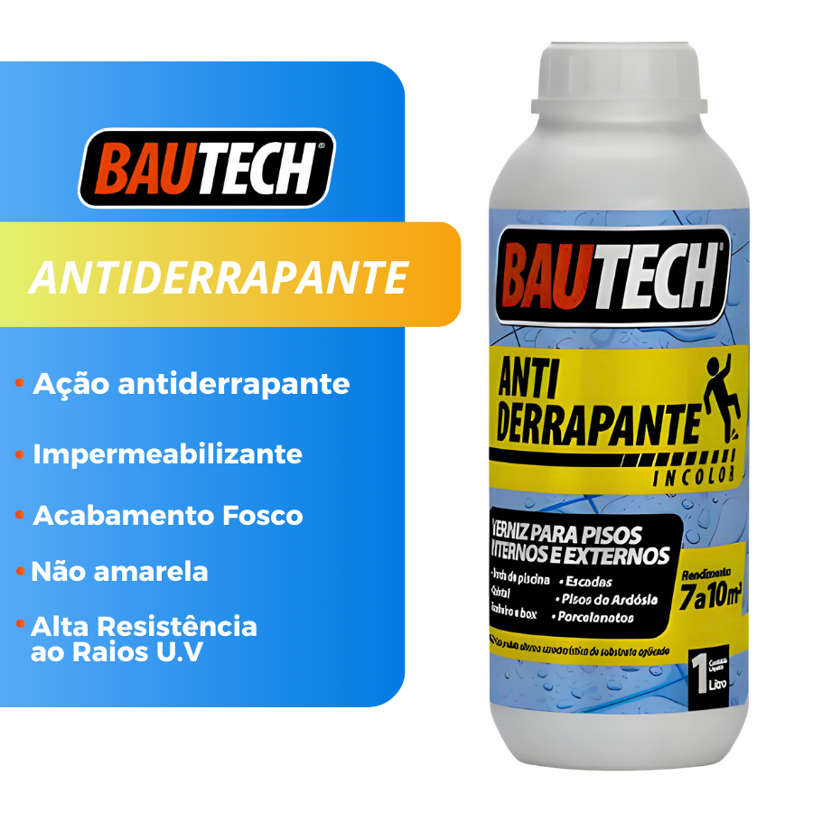 Verniz Antiderrapante Para Pisos Bautech 1l