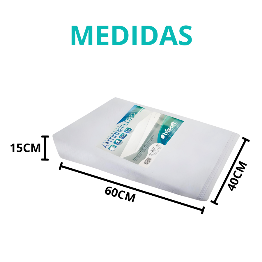 Travesseiro Antirrefluxo Resistente a Liquidos 60x80x15cm - TRAPETT-IT