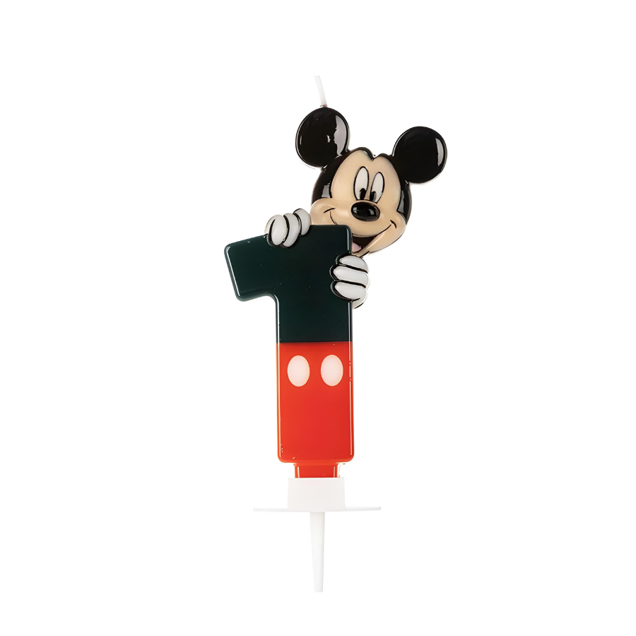 Vela Mickey Mouse De Aniversário Bolo Festa Todos Números