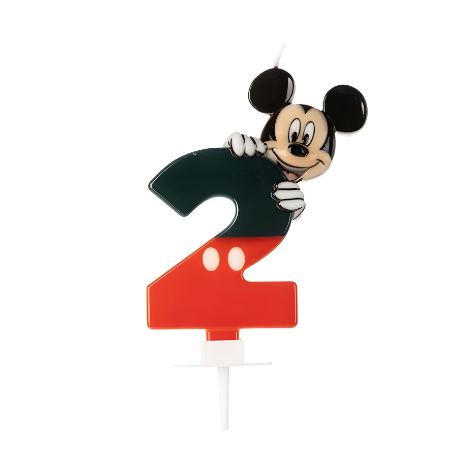 Vela Mickey Mouse De Aniversário Bolo Festa Todos Números