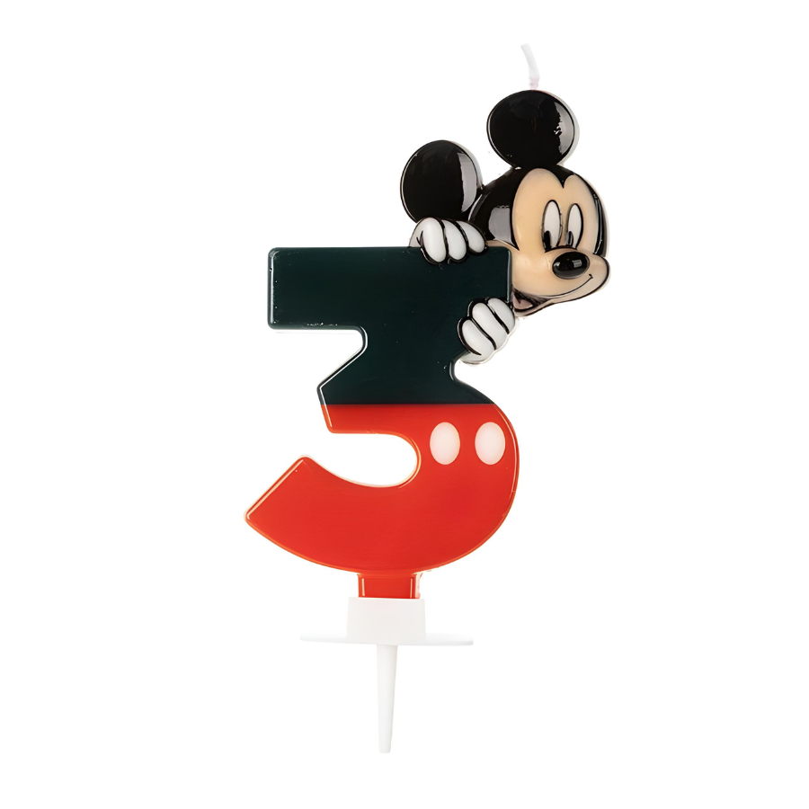 Vela Mickey Mouse De Aniversário Bolo Festa Todos Números
