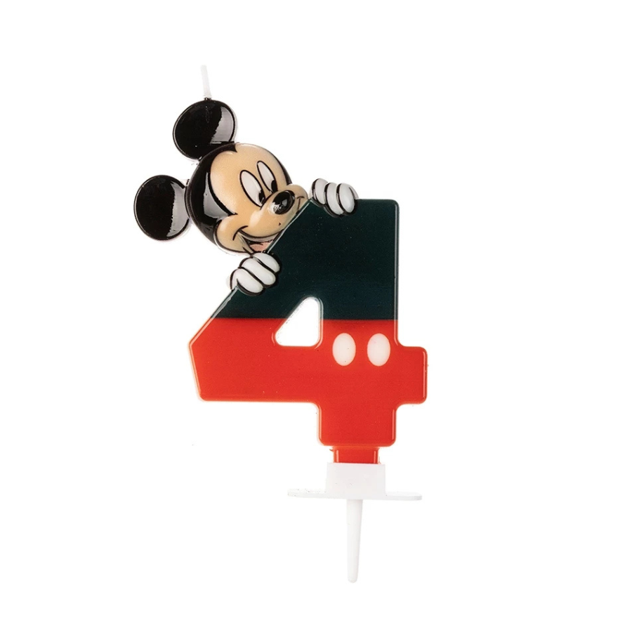 Vela Mickey Mouse De Aniversário Bolo Festa Todos Números