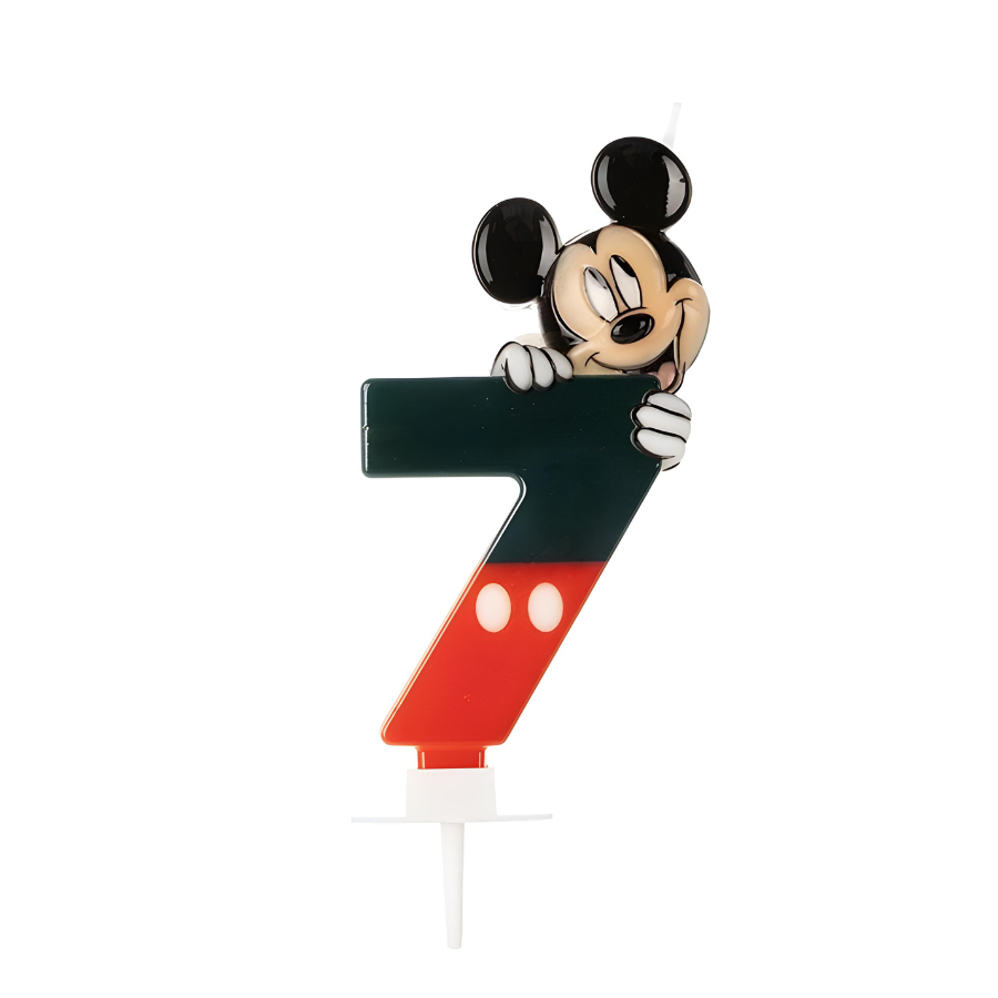 Vela Mickey Mouse De Aniversário Bolo Festa Todos Números