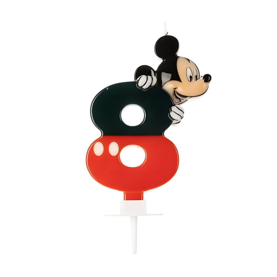 Vela Mickey Mouse De Aniversário Bolo Festa Todos Números