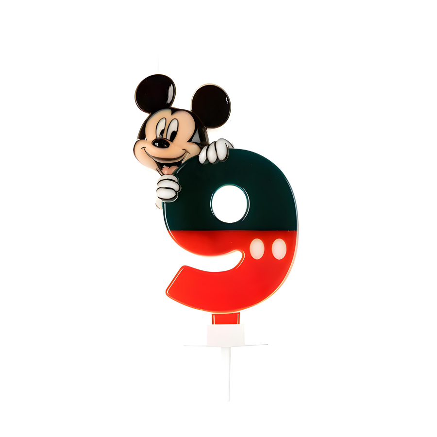 Vela Mickey Mouse De Aniversário Bolo Festa Todos Números