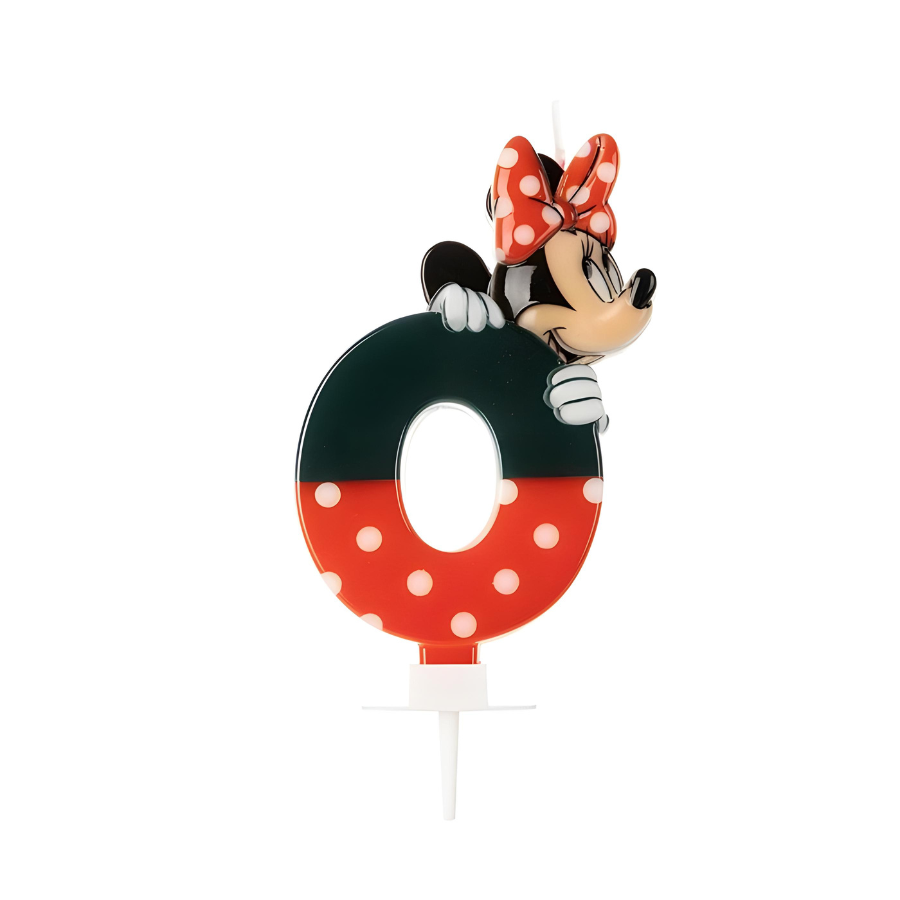 Vela Minnie Mouse De Aniversário Bolo Festa Todos Números