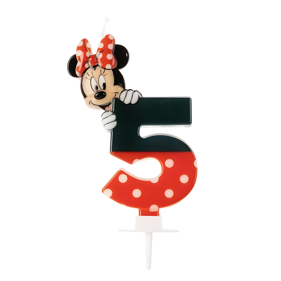 Vela Minnie Mouse De Aniversário Bolo Festa Todos Números