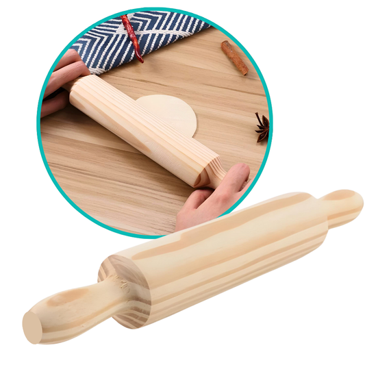 Rolo De Massa Em Bambu Suporte Pão Pizza Confeitaria Profissional 48cm