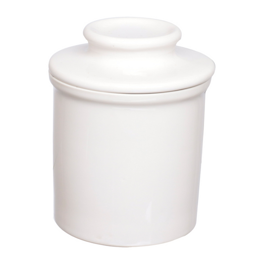 Manteigueira Porcelana Manhattan Porta Manteiga Tampa Premium Branco Lisa Cozinha Decoração Alimento