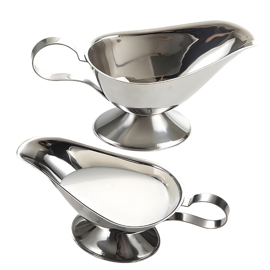 Molheira Tigela Aço Inox Aladim Molhos Gourmet Azeite Com Pé E Alça 230ml