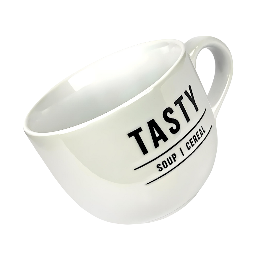 Caneca Xícara Branca Cerâmica Jumbo Sopa Caldo Cereal 750ml