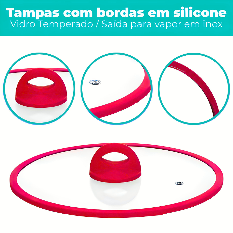 Caçarola 20cm Miami Vermelho Degrade - AL190