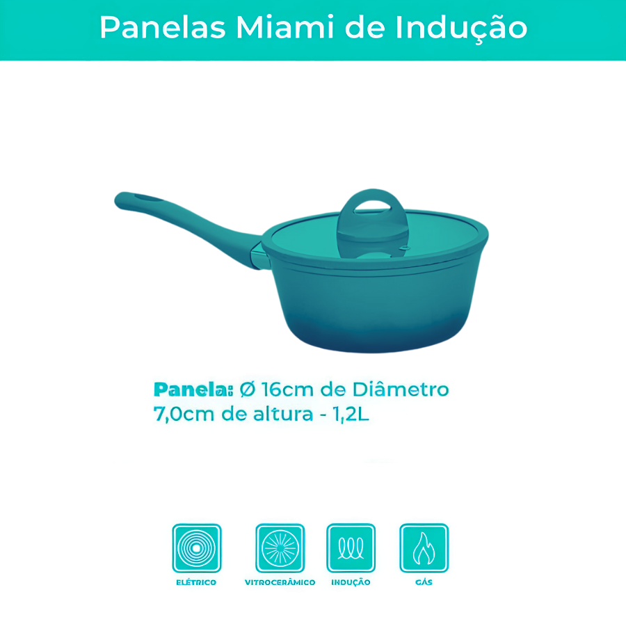 Panela 16cm Miami Vermelho Degrade - AL190