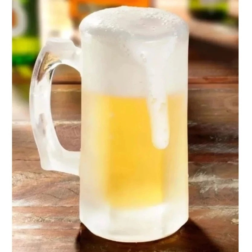 Caneca Zero Grau Vidro Grosso Chopp Cerveja Congelável 350ml