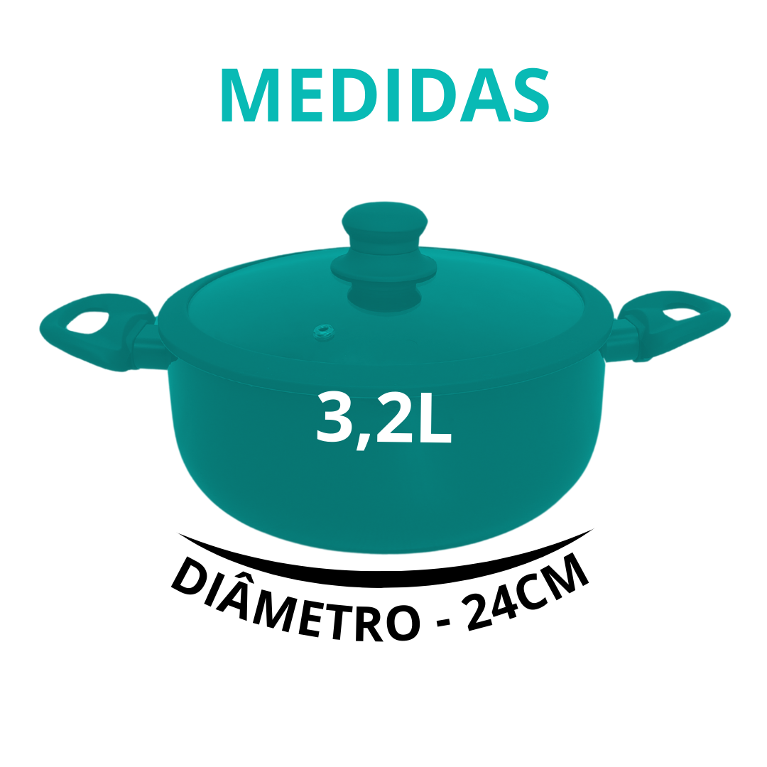 Caçarola De Indução Antiaderente Cerâmica 24cm Yafo Vanilla